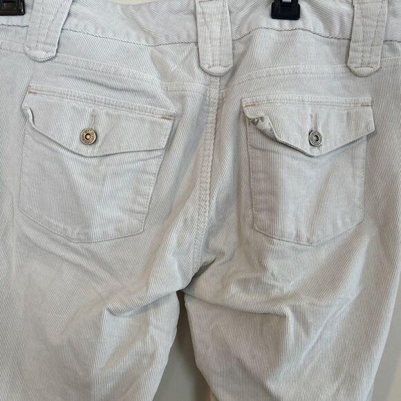 Gap Original Long & Lean Y2K Bootcut flare Corduroy Pants off white chic size 10 - Picture 7 of 9
